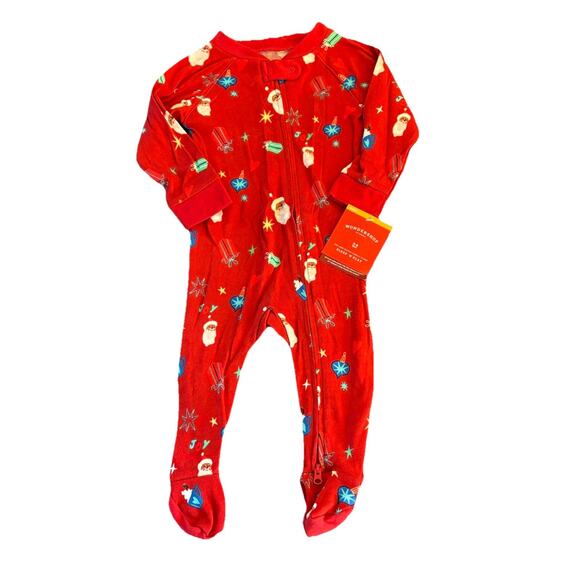 Wondershop Baby Size 3-6 Months Red Cotton Sleep-n-Play One Piece Christmas - Picture 2 of 10
